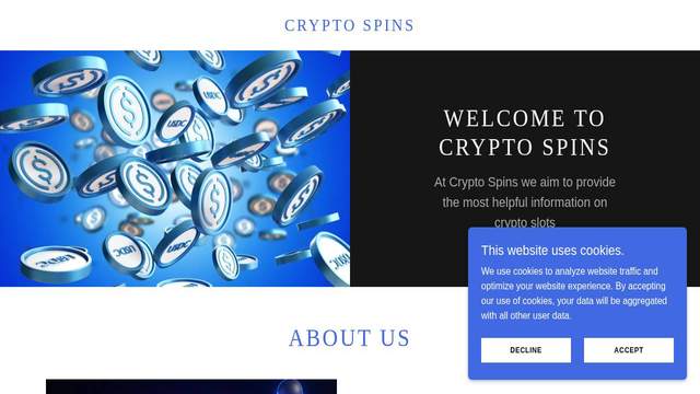Crypto Spins casino screenshot